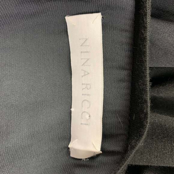 NINA RICCI Grey Black Modal Mixed Fabrics Dolman Sleeve Dress - Picture 5 of 5